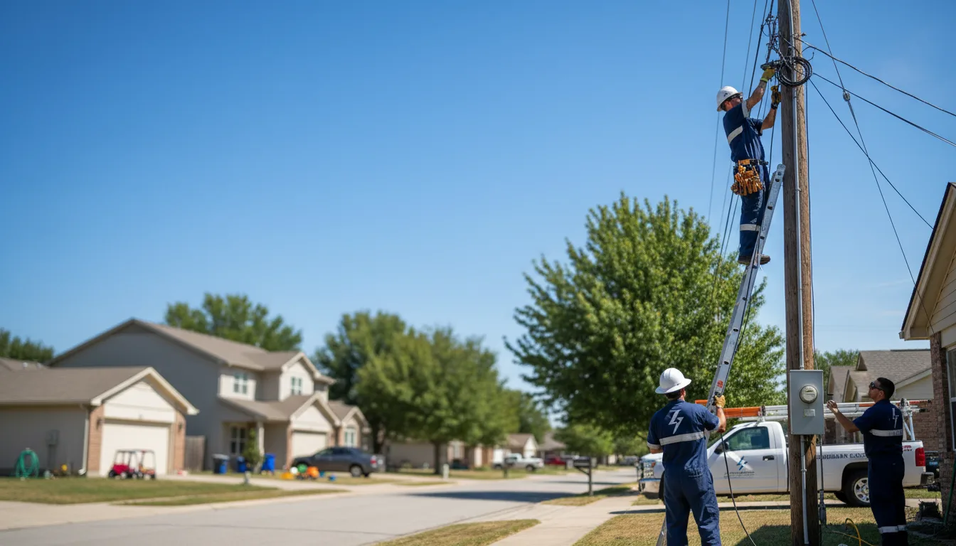 Residential electrician providing installation services in Des Lacs, ND